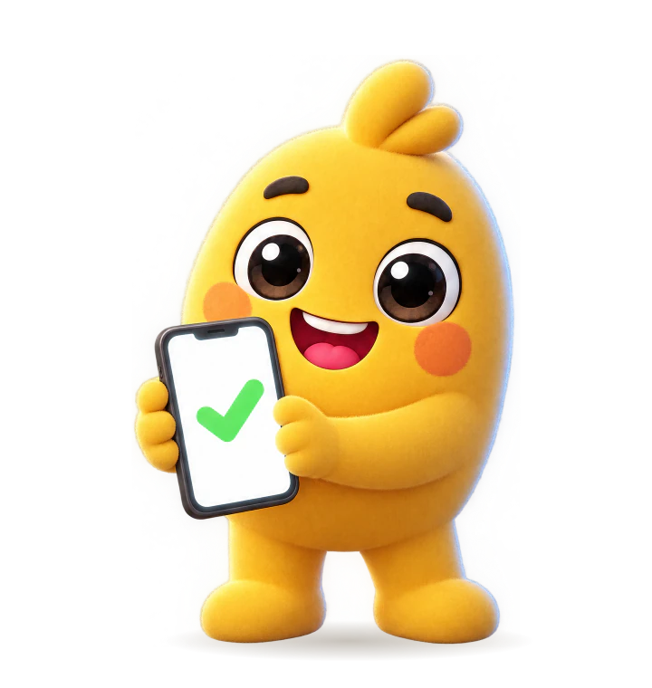 Zip signing up on his phone